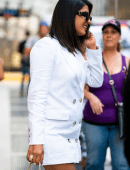 Priyanka Chopra Leggy, Out in Tribeca New York