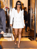 Priyanka Chopra Leggy, Out in Tribeca New York