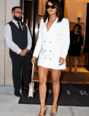 Priyanka Chopra Leggy, Out in Tribeca New York