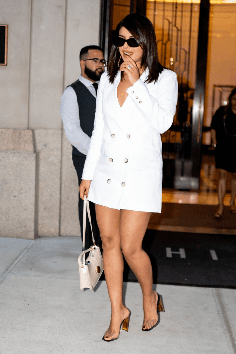 Priyanka Chopra Leggy, Out in Tribeca New York