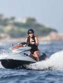 Rita Ora Booty in Black Bikini in Porto Cervo