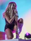 Rita Ora Upskirt Onstage in London