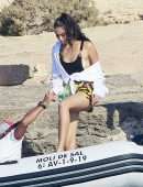 Shanina Shaik Sideboob on a Yacht with Friends in Formentera