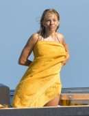 Sienna Miller in Bikini on a Boat in St Tropez