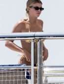 Sofia Richie in Bikini on a Yacht in Capri
