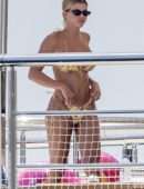 Sofia Richie in Bikini on a Yacht in Capri