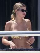 Sofia Richie in Bikini on a Yacht in Capri