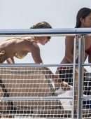 Sofia Richie in Bikini on a Yacht in Capri