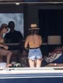 Sofia Richie in Bikini on a Yacht in Capri