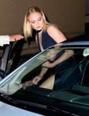 Sophie Turner Pokies in See-Through in New York