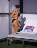 Tao Wickrath Booty in Bikini at a Pool in Miami