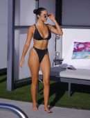 Tao Wickrath Booty in Bikini at a Pool in Miami