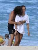 Thylane Blondeau Booty in Bikini on the Beach in St Barts