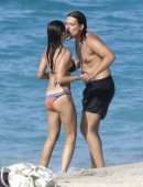 Thylane Blondeau Booty in Bikini on the Beach in St Barts