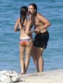 Thylane Blondeau Booty in Bikini on the Beach in St Barts