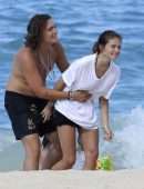 Thylane Blondeau Booty in Bikini on the Beach in St Barts