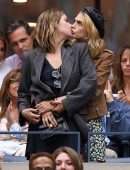 Ashley Benson and Cara Delevigne Kissing at US Open in NYC