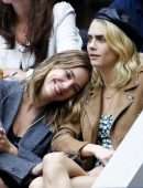 Ashley Benson and Cara Delevigne Kissing at US Open in NYC