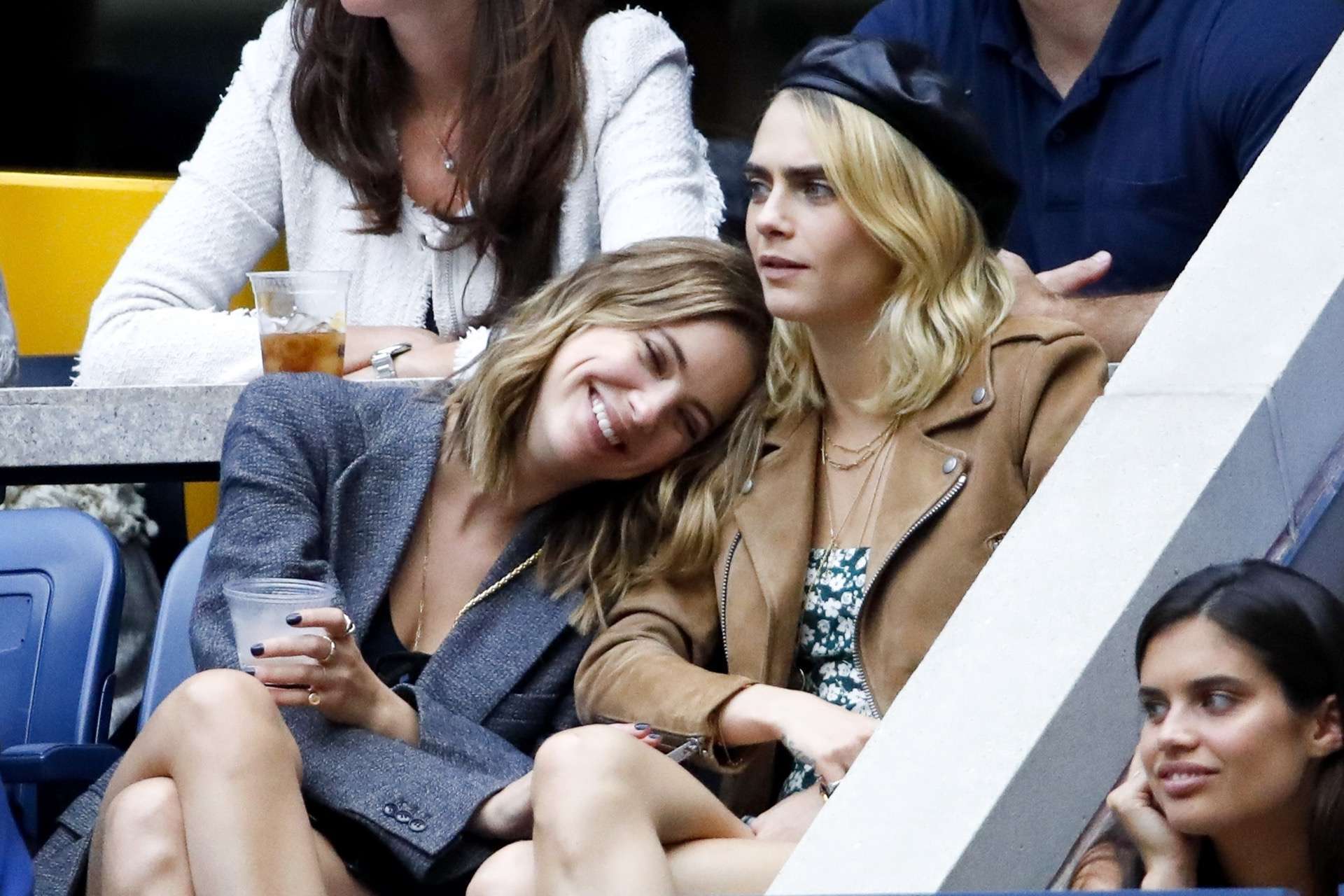 Ashley Benson and Cara Delevigne Kissing at US Open in NYC