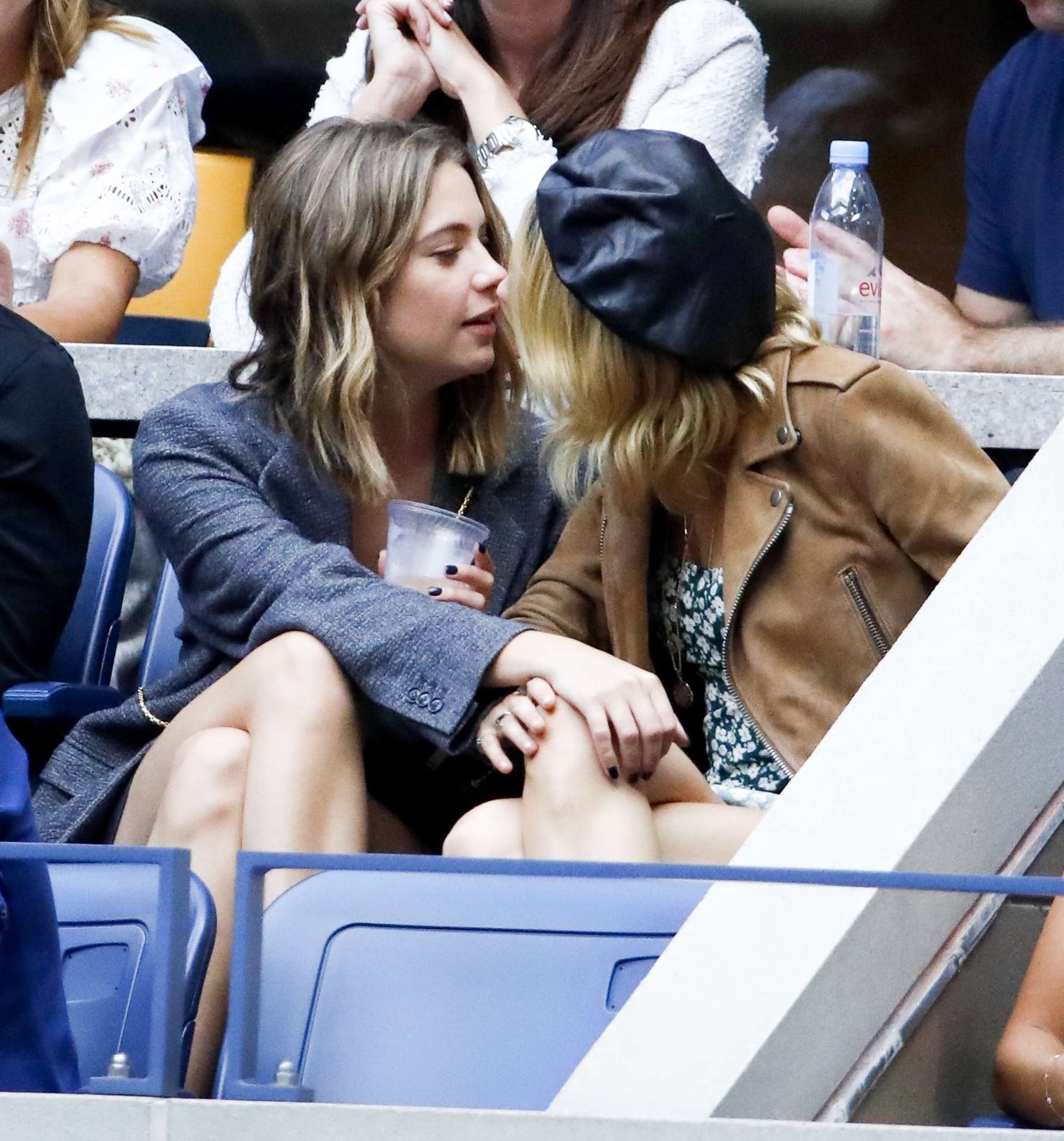 Ashley Benson and Cara Delevigne Kissing at US Open in NYC