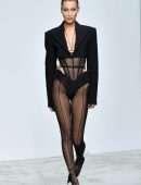 Bella Hadid Booty during Catwalk at “Mugler” SS20 Fashion Show in Paris