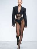 Bella Hadid Booty during Catwalk at “Mugler” SS20 Fashion Show in Paris