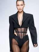 Bella Hadid Booty during Catwalk at “Mugler” SS20 Fashion Show in Paris