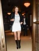 Bella Hadid Leggy, Leaving the Hotel Café Royal in London