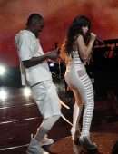 Camila Cabello in White Cutout Catsuit, Performing for Verizon Up at The Fillmore Miami Beach
