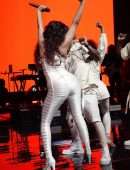 Camila Cabello in White Cutout Catsuit, Performing for Verizon Up at The Fillmore Miami Beach