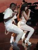 Camila Cabello in White Cutout Catsuit, Performing for Verizon Up at The Fillmore Miami Beach