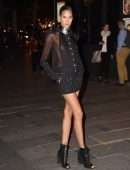 Cindy Bruna at the Dinner at the Fouquets Restaurant for the Opening of the Fashion Week Paris