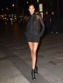 Cindy Bruna at the Dinner at the Fouquets Restaurant for the Opening of the Fashion Week Paris