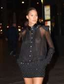 Cindy Bruna at the Dinner at the Fouquets Restaurant for the Opening of the Fashion Week Paris
