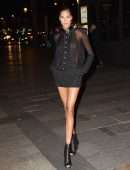 Cindy Bruna at the Dinner at the Fouquets Restaurant for the Opening of the Fashion Week Paris