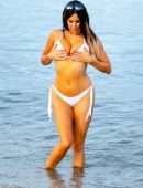 Claudia Romani Booty in Thong Bikini Photoshoot in Miami Beach