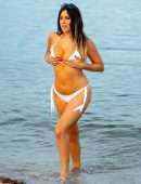 Claudia Romani Booty in Thong Bikini Photoshoot in Miami Beach