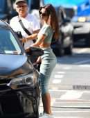 Emily Ratajkowski Cleavage and Booty, Out in New York