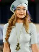 Gigi Hadid Braless at Marc Jacobs Spring 2020 Runway Show in NYC