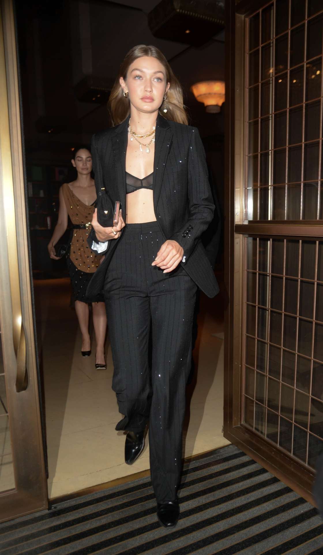 Gigi Hadid Leaving the Hotel Café Royal in London