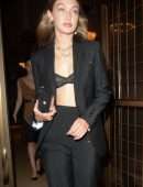 Gigi Hadid Leaving the Hotel Café Royal in London