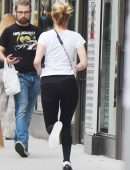 Jennifer Lawrence Running a Block on the Upper East Side in NY