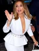 Jennifer Lopez Cleavage at Ultra Beauty in New York