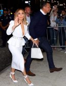 Jennifer Lopez Cleavage at Ultra Beauty in New York