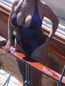 Kelly Brook Big Boobs in Swimsuit in Turkey