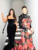 Kim Kardashian and Kendall Jenner at Emmy Awards Backstage Photoshoot