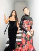 Kim Kardashian and Kendall Jenner at Emmy Awards Backstage Photoshoot
