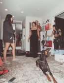Kim Kardashian and Kendall Jenner at Emmy Awards Backstage Photoshoot
