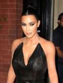 Kim Kardashian Braless See-Through at the Tonight Show with Jimmy Fallon in New York