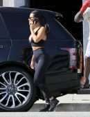 Kourtney Kardashian Cleavage at a Boxing Class in Los Angeles